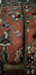 Hand Carved Natural Wood Hiking Walking Stick Cane Great Handle 35 1/2”(or Less)