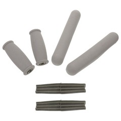 1 Set Reusable Grey Rubber Crutch Hand Grips and Armpit Pads Easy Install