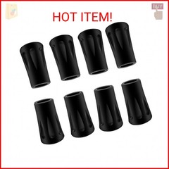 8Pcs Trekking Pole Tips Replacement Protectors, Rubber Feet for Hiking Pole Tips