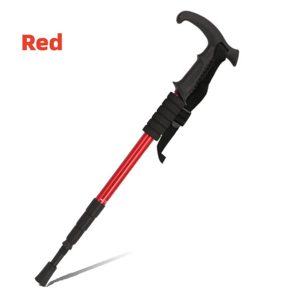 Survival Tactical Trekking Cane Poles Portable Multifunction Walking Alpenstock
