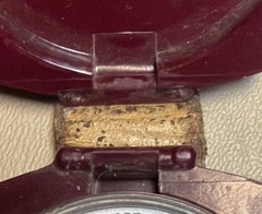 Vintage Taylor Gydeway Dark Red Bakelite Pocket Compass Points North
