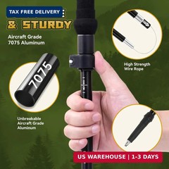 Trekking Poles Aviation Grade Aluminum Alloy-Strong Lightweight Collapsible Walk