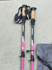 Set of Trail Buddy Trekking Poles 105-135CM Pink ..5D