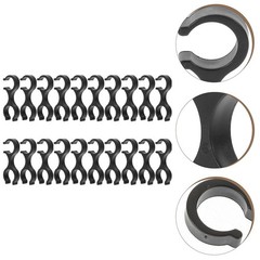 20Pcs Lightweight Plastic Cane Clips for Trekking Poles Durable Black Clips