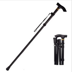 Folding Walking Cane Adjustable Aluminum Walking Stick Collapsible Travel Hiking