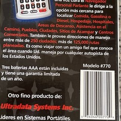 Ultradata 770 Navegador, Personal Parlante Spanish Letters