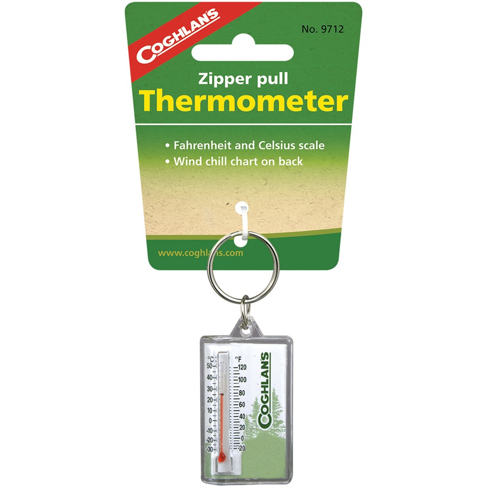 Coghlan’s Zipper Pull Thermometer Keychain, Windchill Chart Survival Camping Aid