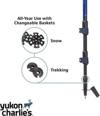 Trekking Poles with Twist Lock Adjustment, Adjustable 65 cm – 135 cm