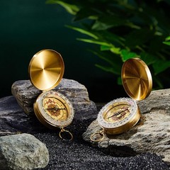 12 Pcs Kids Camping Survival Compass Glow in The Dark Metal Pocket Compass fo…