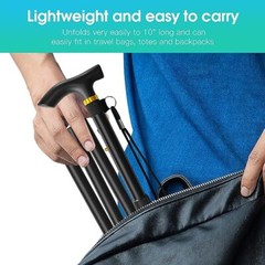 Folding Pole Hiking Cane Walking Stick Adjustable Aluminum Collapsible Travel US