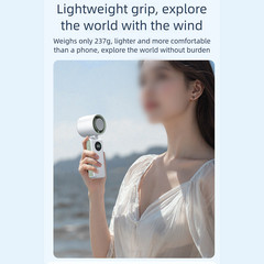 USB Rechargeable Handheld Turbo Fan 6000Mah Battery with Adjustable Angle