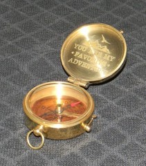 Dollond London – Compass 50mm Gold Tone / Brass with Inscription