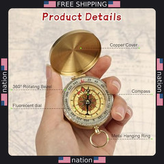 Flintronic Waterproof Luminous Navigation Compass for Hiking & Orienteering