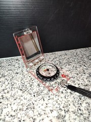 Original Military Field Compass w/Mirror & Strap Vintage Swiss Army DS40 Compass