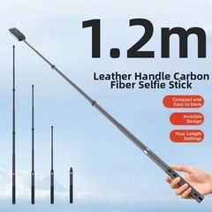 Carbon Fiber Selfie Rod for For insta360 X4 1/4 Thread Mount 3.0m Seven Section
