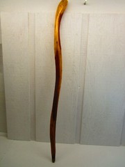 Wood Walking Stick 35.5″ Vintage Handmade Wood Snake Look💙