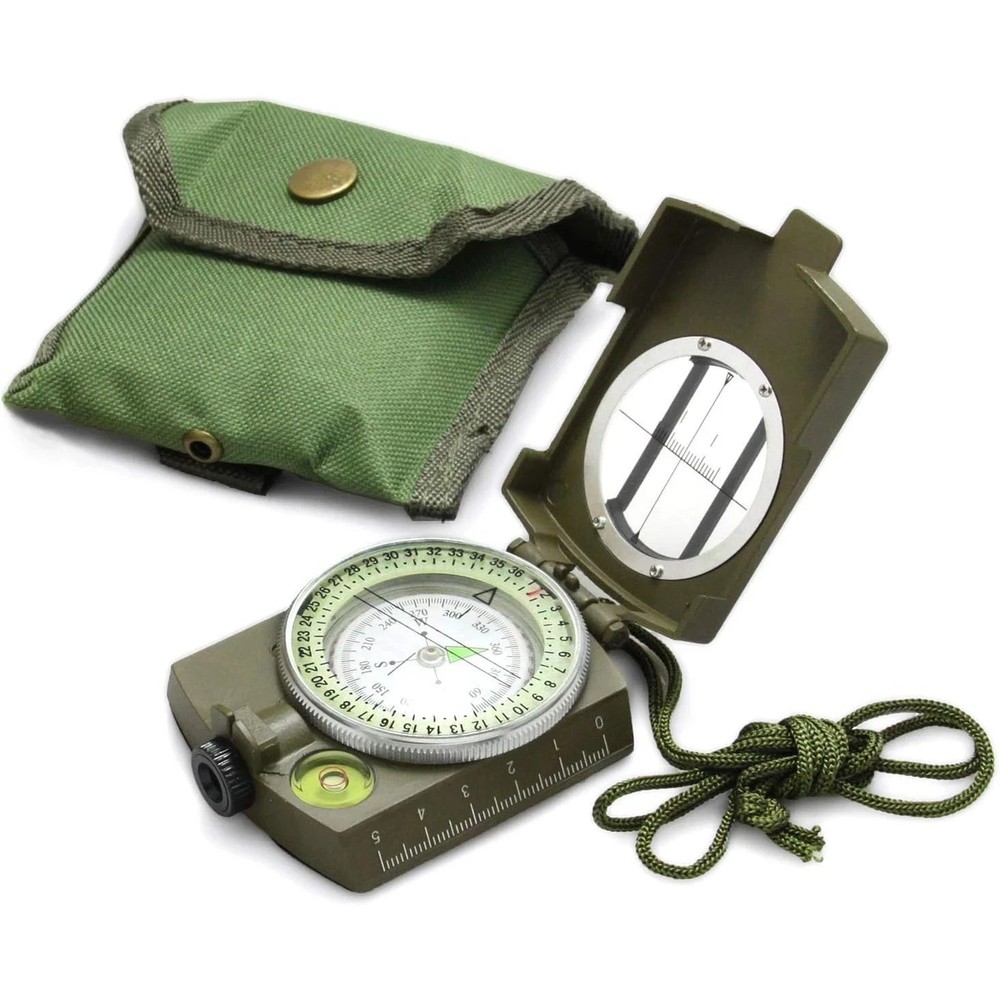 AOFAR Military Compass AF-4580 Lensatic Sighting for Camping Hiking Waterproof .