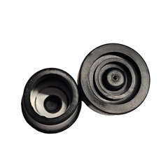 2pcs Replacement Rubber Cane Tips with Metal Washer for 3/4″ in Black – Durable