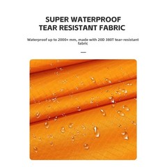 3in1 Waterproof Hiking Rain Jacket with Storage Pouch for Easy Outdoor Use