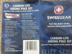 SwissGear Carbon Fiber Adjustable Trekking Poles 2-Pack Black/Silver