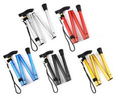 Folding Pole Hiking Cane Walking Stick Adjustable Aluminum Collapsible Travel US
