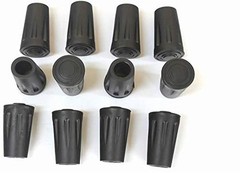 Trekking Poles – 12 Pack Replacement Durable Rubber Tips Protector – Fit with