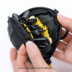 Travel Clothesline Set Includes 4m Rope 20 Clips and Gray or Black Pouch
