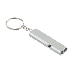 Portable Aluminum Survival Whistle with Keychain for Outdoor Activities
