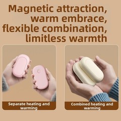 Portable Magnetic Hand Warmer 2in1 USB Rechargeable Bank Outdoor