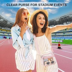 Clear Bag for Stadium Events – Stadium Approved Mini Clear Purse, Small Pink