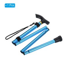 Trekking Poles, Collapsible Hiking Pole 33-37 Inch Folding Aluminum Alloy Blue