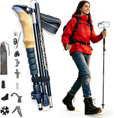 Trekking Pole Camera Mount, Foldable Trekking Poles for Women Men Seniors, 10M R