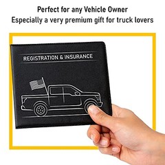 Auto Accessory Document Holder, 2 Pack (Black, PVC, Portable, EZ Pass Truck