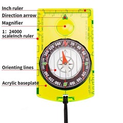 Waterproof Outdoor Compass for Hiking Camping Backpacking Orienteering Map Readi