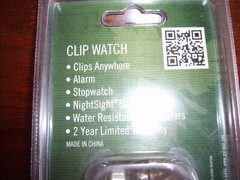 COLEMAN CLIP WATCH~Alarm~Stopwatch~NightSight Backlight~Water Resistant to 30M
