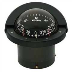 Ritchie Navigation FN-203 Navigator Flush Mount Combi-Dial Compass, Black wit…