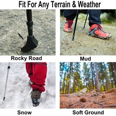 Trekking Poles Tips Set – Feet Rubber Trek Cane Tips Protectors Fit Most Walk…