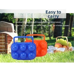 Portable Egg Carrier for 4 Eggs Foldable PP Box for Camping and Hiking