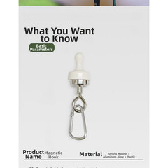 Magnetic Hook Canopy Hanger Powerful Magnet Aluminum D-ring Compact Portable