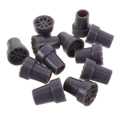 12Pcs Rubber Cane Tips for Walking Sticks Grey Non Slip Replacement Ends