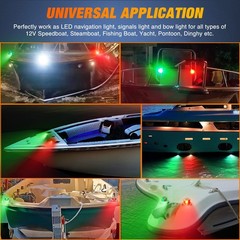 Boat Navigation Lights Marine LED Red Green Port Starboard Bow 2PCS 8LED (75