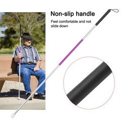 Folding Foldable Reflective Cane Crutch Portable Anti Shock Guide Walking Stick