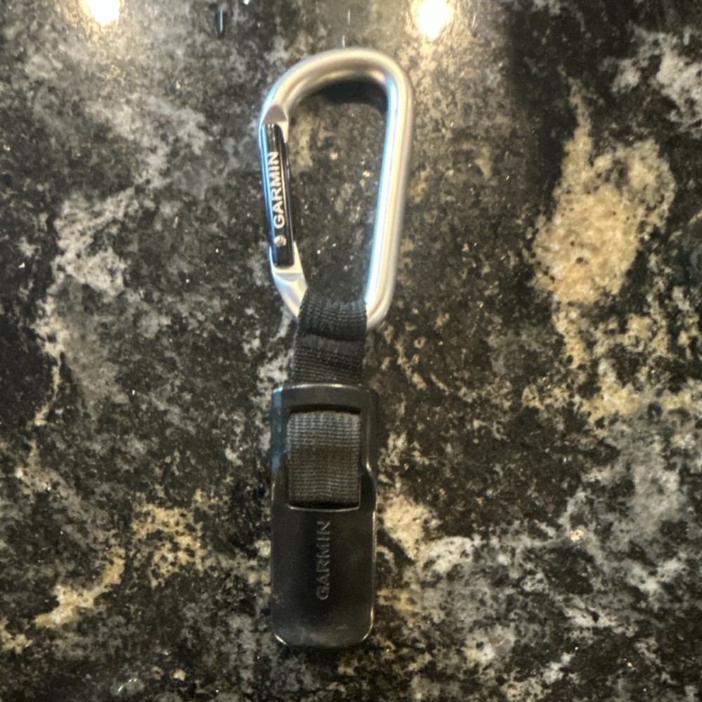 Garmin Hiking GPS Carabiner Clip Black Silver Metal Plastic Fabric