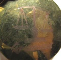 Brass Stanley London Compass Modern w/advertising