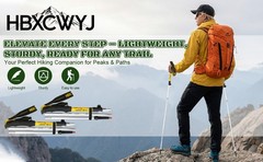 Collapsible Hiking Poles for Men & Women, Lightweight Foldable Walking Sticks,