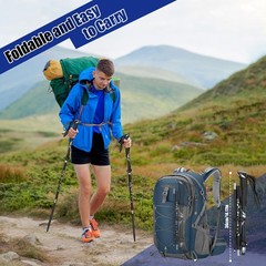 2 Pieces Hiking Poles Folding, Trekking Poles Aluminium, Adjustable 110130cm,…