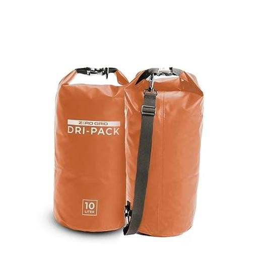 Waterproof Dry Bag – Floating Roll Top Drybag Keeps Dry 10 Liter Tiger Orange