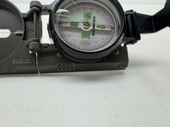 Vintage Brunton Military Style Metal Lensatic Sighting Compass OD Green Field