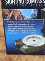 Se CC4580 Military Lensatic Sighting Survival Emergency Compass