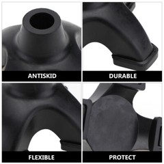 cane rubber stoppers Black Four-legged Walking Stick Rubber Tips Foot Pad for